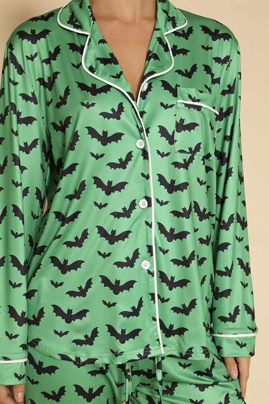 Halloween Bats Two-Piece Pajama Set