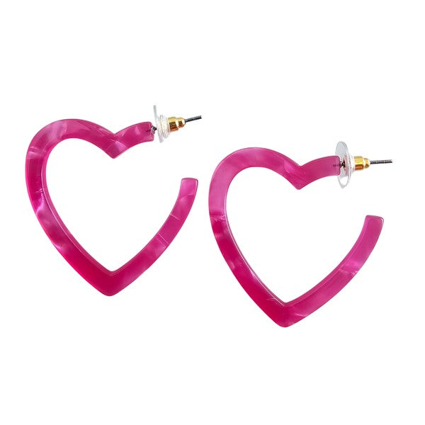 Steal Your Heart Hoops - Hot Pink
