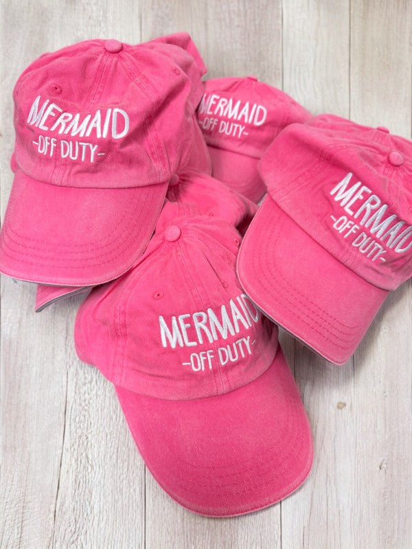 Mermaid Off Duty Embroidered Ball Cap