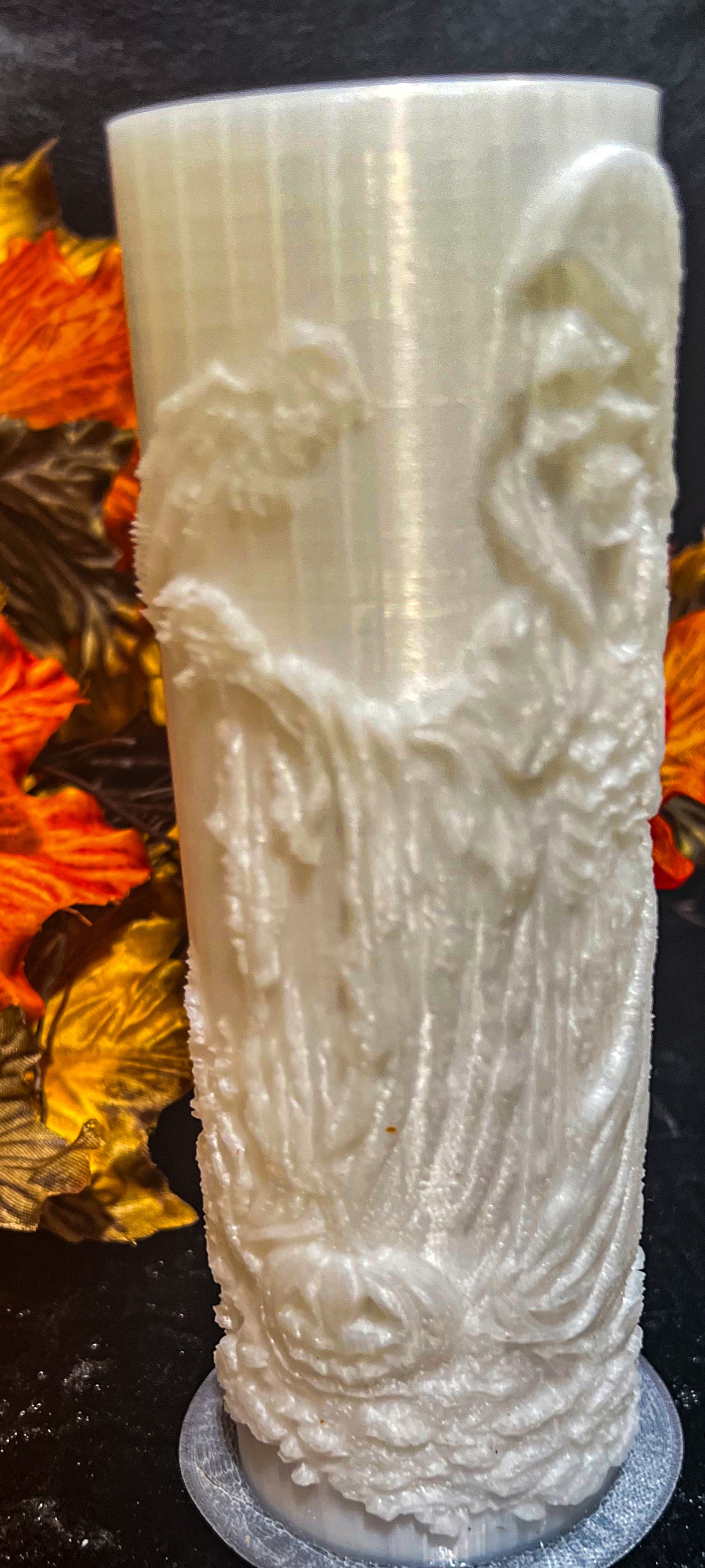 Flameless Grim Reaper Candle Nightlight | Spooky Home Decor | Halloween Accent | Safe LED Candle