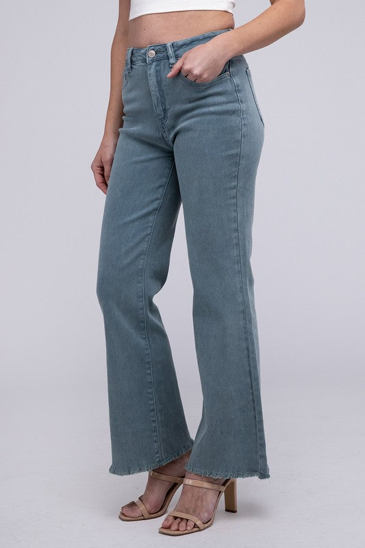 Comfy Cutie Acid Washed Frayed Cutoff Pants