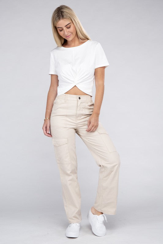 She's the Boss Everyday Wear Elastic-Waist Cargo Pants