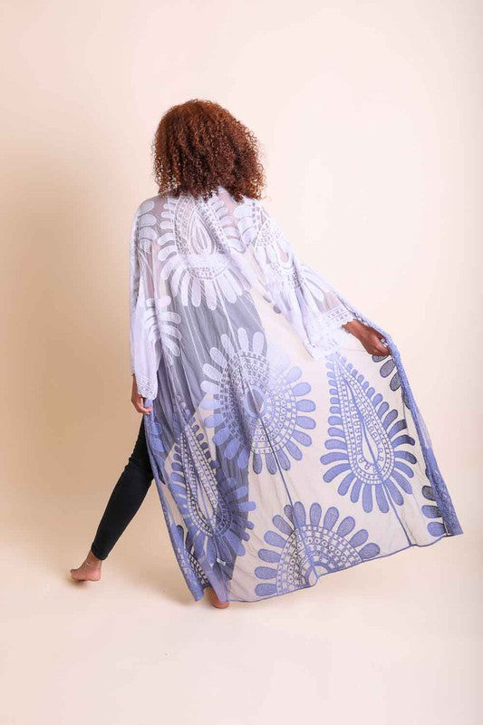 Sweet Sunset Ombre Bohemian Lace Kimono