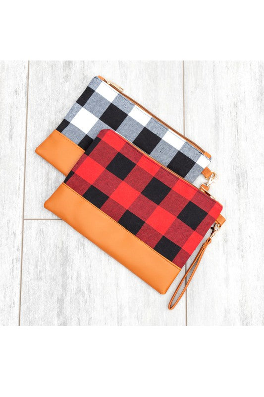 Cozy Cowgirl Buffalo Plaid Clutch