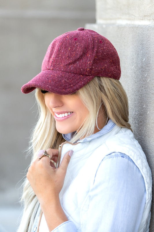 Ball Game Babe Fall Tweed Ball Cap