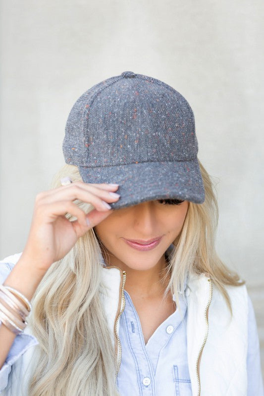 Ball Game Babe Fall Tweed Ball Cap