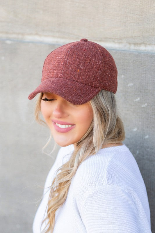 Ball Game Babe Fall Tweed Ball Cap