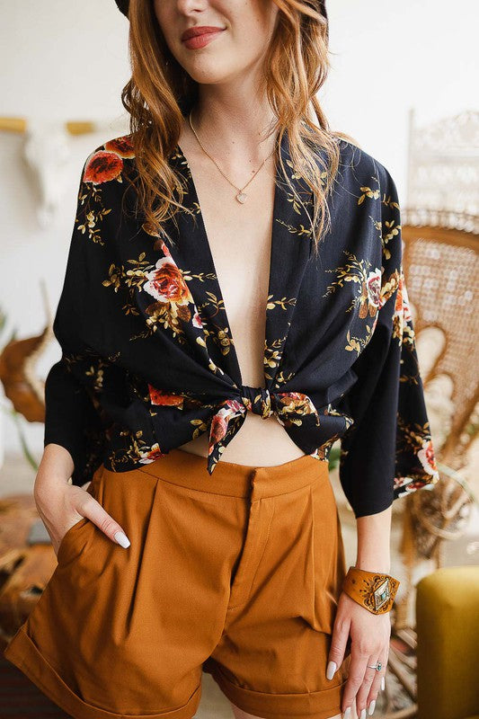 Floral Beauty Cozy Rose Kimono