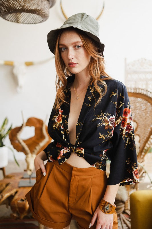 Floral Beauty Cozy Rose Kimono