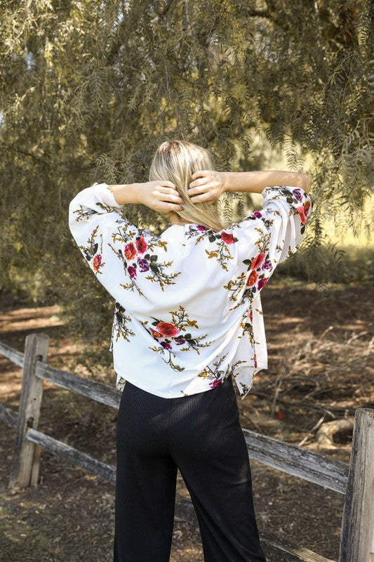 Floral Beauty Cozy Rose Kimono