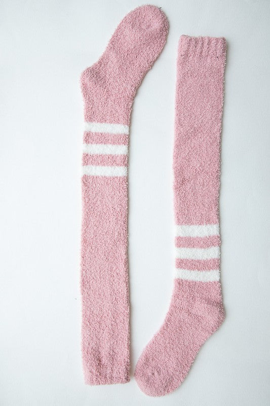 Cozy Retro Cutie Knee-High Boucle Socks