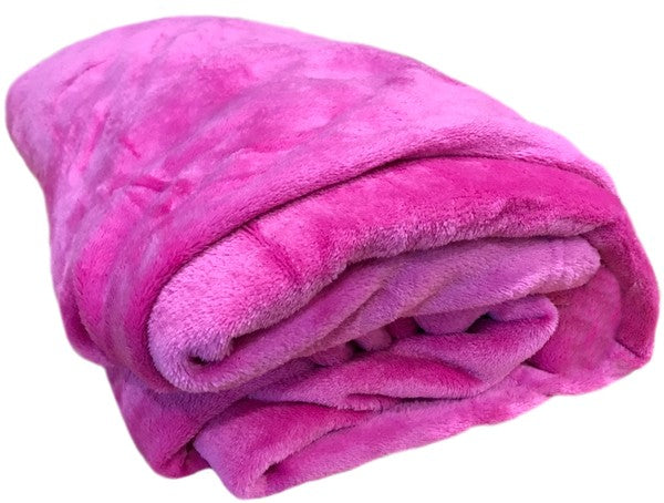 Lounge Like a Queen Super Soft Bed Throw Flannel Blanket (Pink)