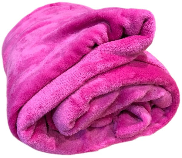 Lounge Like a Queen Super Soft Bed Throw Flannel Blanket (Pink)