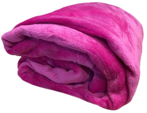 Lounge Like a Queen Super Soft Bed Throw Flannel Blanket (Pink)