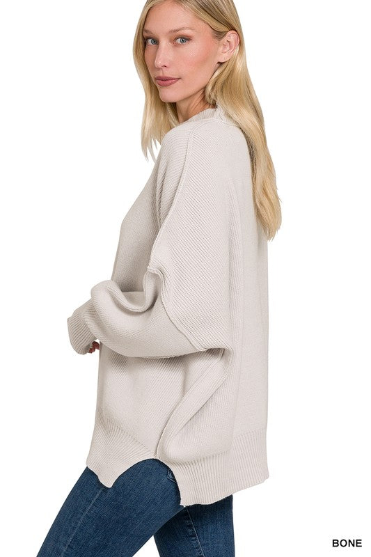 Cozy Side Slit Oversized Sweater