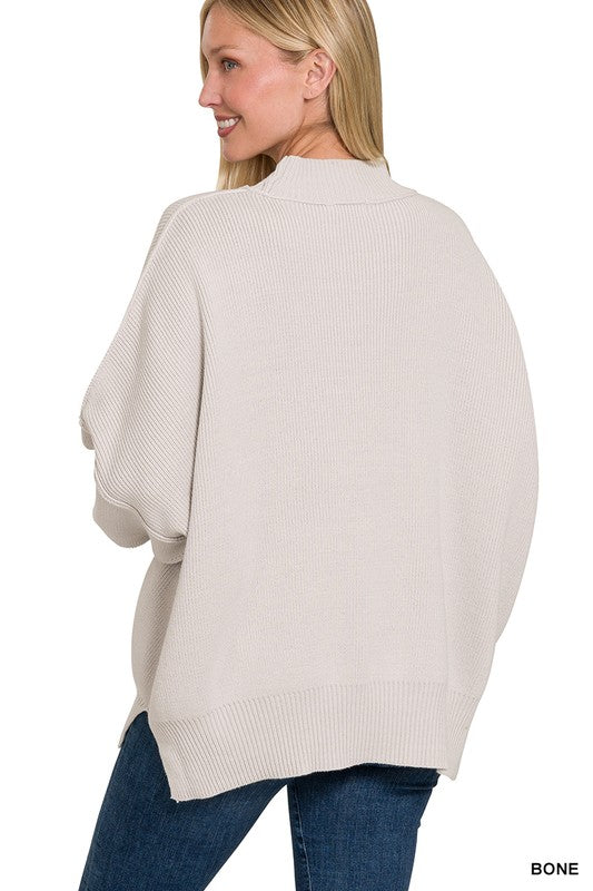 Cozy Side Slit Oversized Sweater