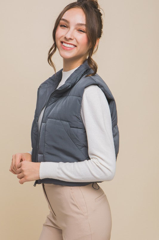 Marshmallow Dreams Puffer Vest with Pockets