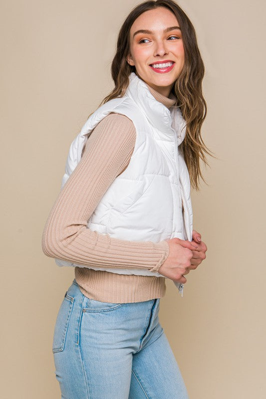 Marshmallow Dreams Puffer Vest with Pockets