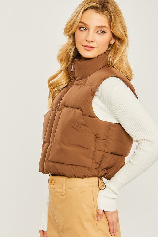 Marshmallow Dreams Puffer Vest with Pockets