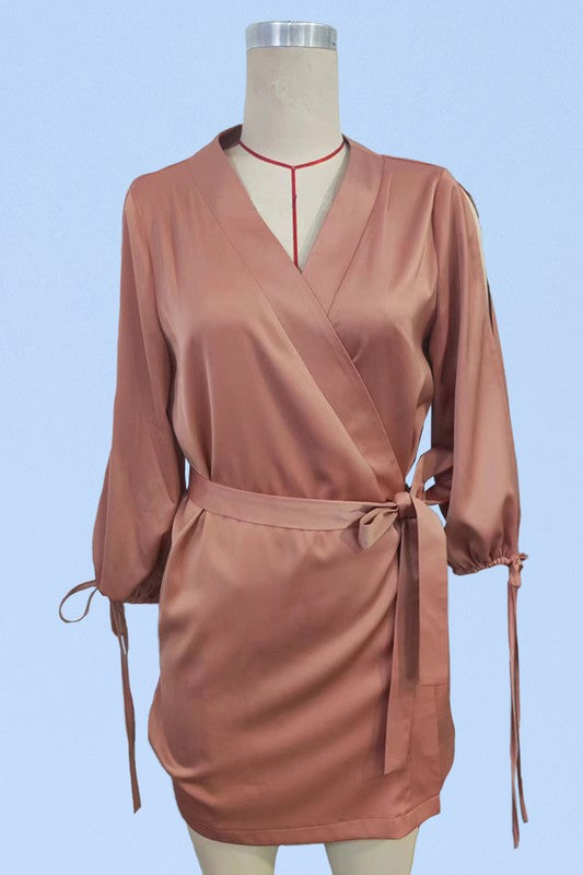 Cozy Goddess Satin Wrap Robe