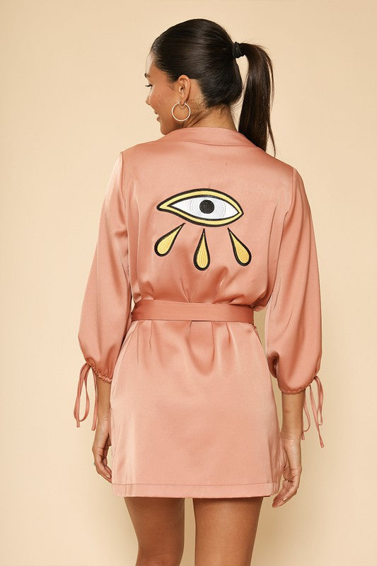 Cozy Goddess Satin Wrap Robe