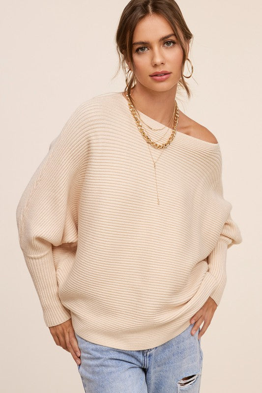 The Mae Slouchy Boatneck Sweater