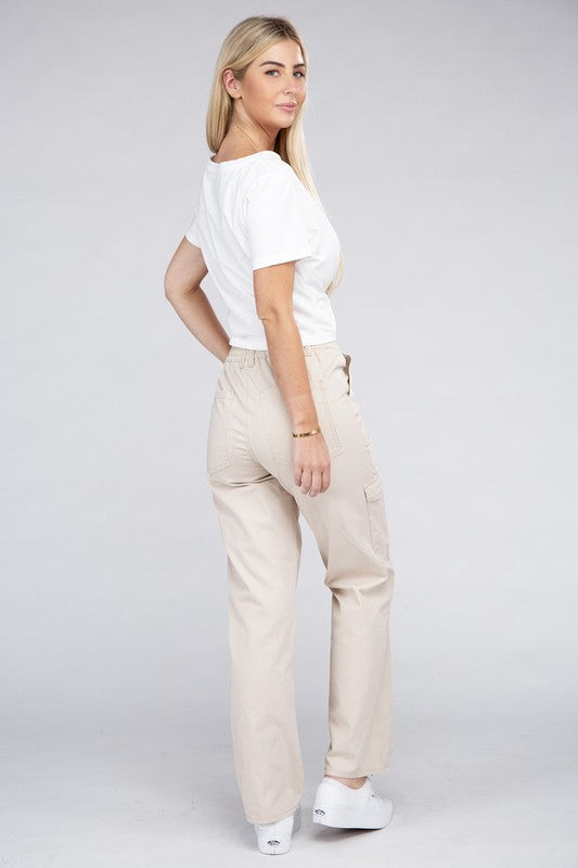 She's the Boss Everyday Wear Elastic-Waist Cargo Pants