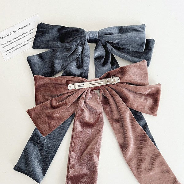 Elegant Velvet Holiday Hair Bows