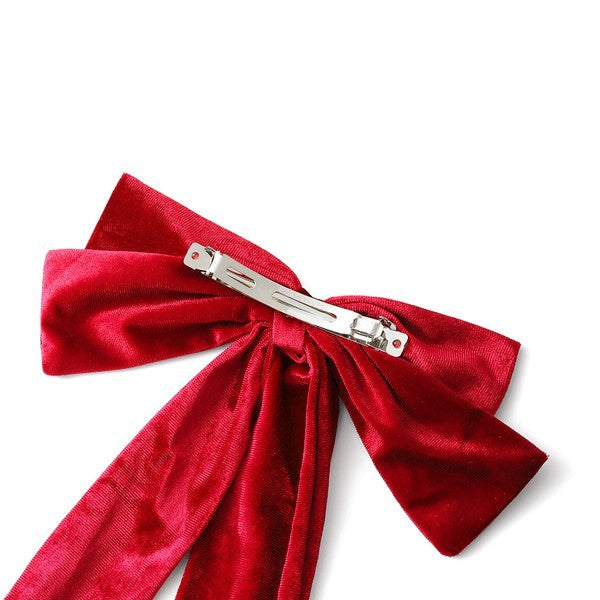 Elegant Velvet Holiday Hair Bows