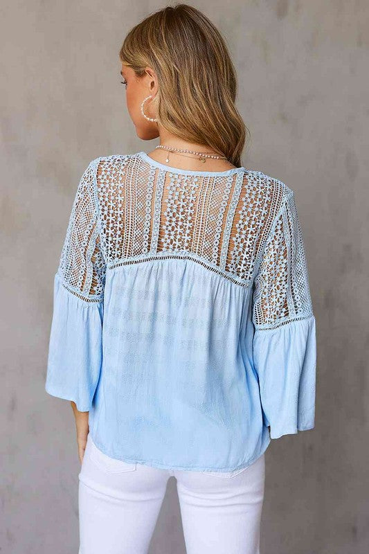 Sully Baby Blue Lace Shirt