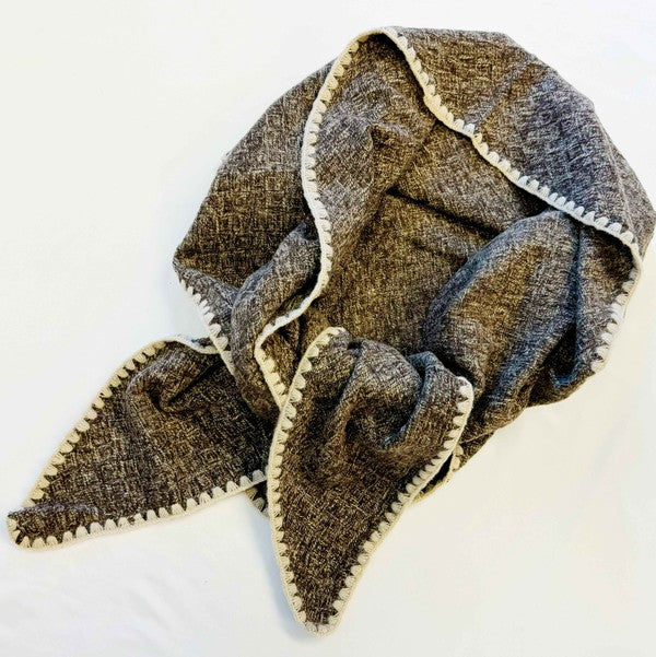 Preciously Stitched Cozy Triangle Shawl Scarf