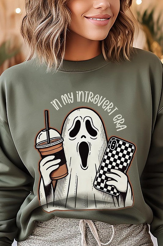 In My Introvert Era Graphic Fleece Sweatshirt