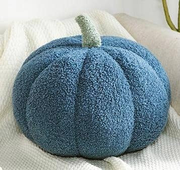 Falling Leaves Cozy Pumpkin Boucle Pillow