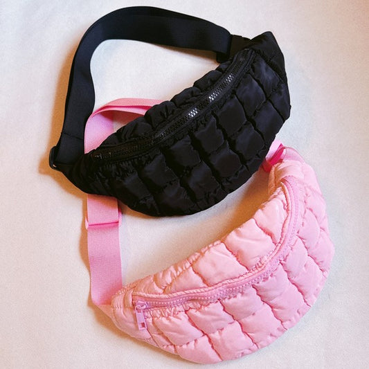 Puffy Marshmallow Banana Shape Sling Bag