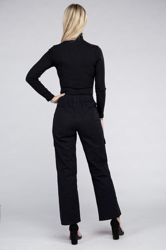 She's the Boss Everyday Wear Elastic-Waist Cargo Pants