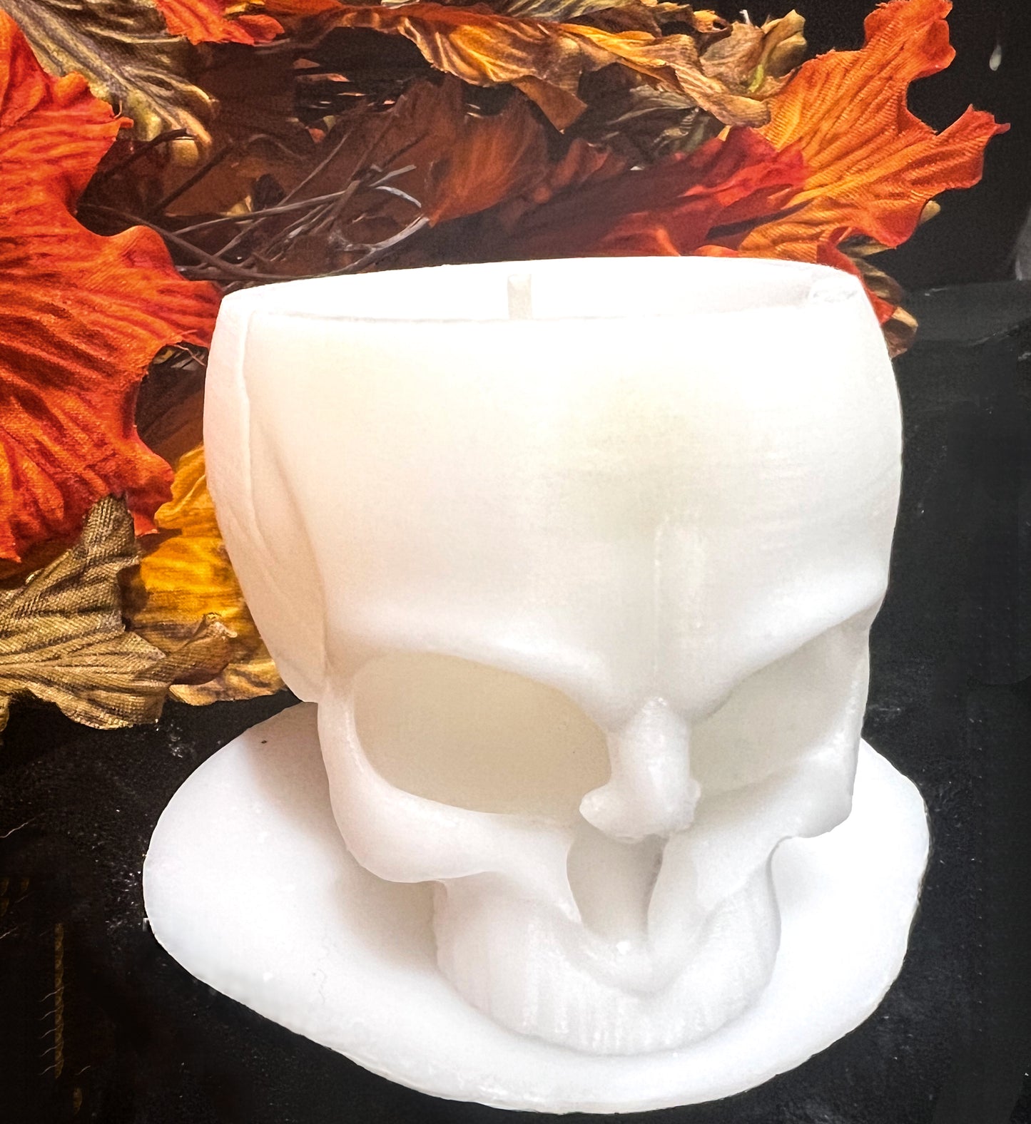 Handcrafted Skull Candle | Cozy Home Decor | Unique Halloween Gift | Coconut Wax Candle