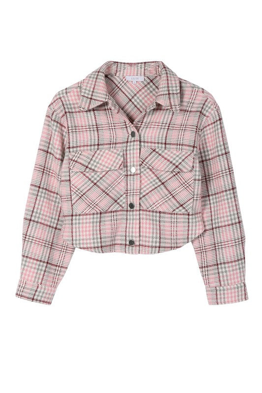 Preppy Passion Plaid crop jacket