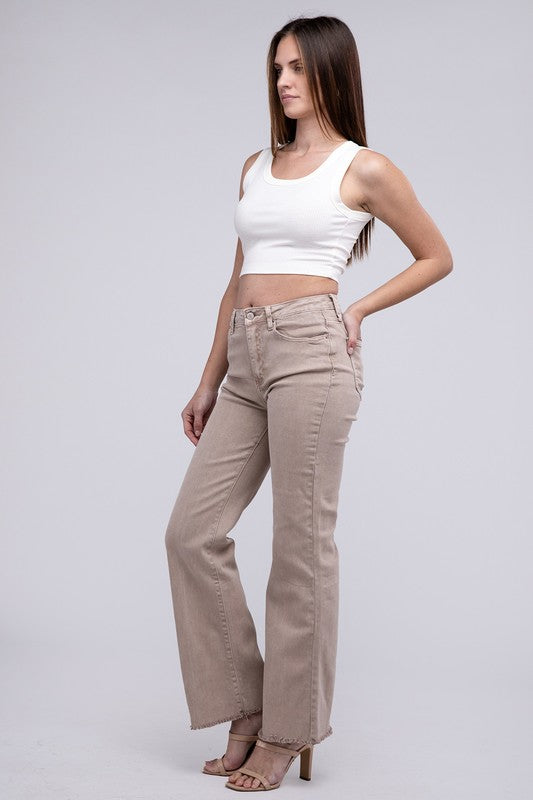 Comfy Cutie Acid Washed Frayed Cutoff Pants