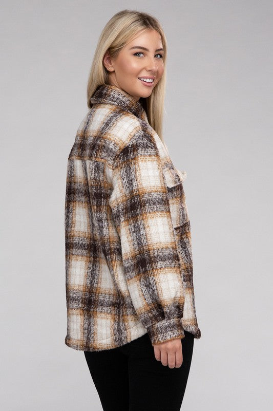 Autumn Spice Cozy Plaid Flannel Shacket