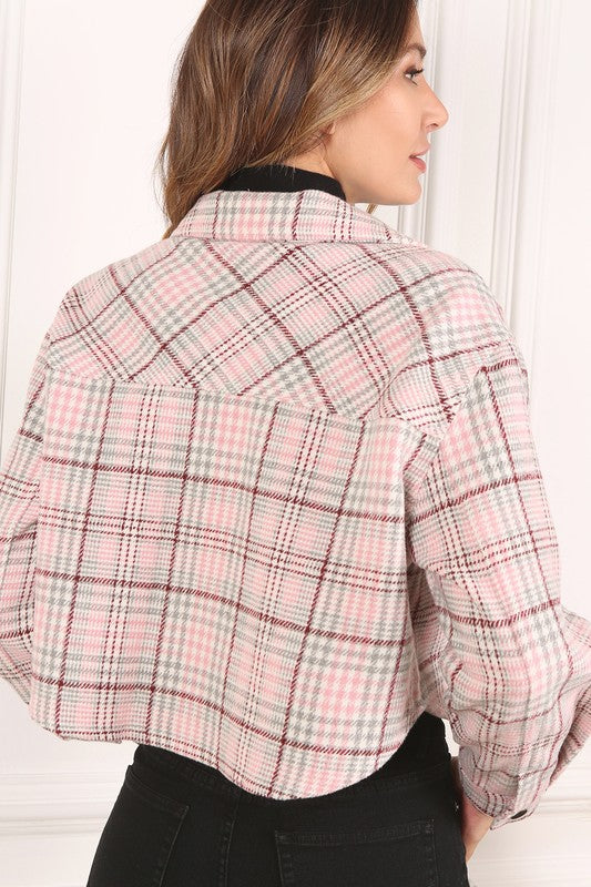 Preppy Passion Plaid crop jacket