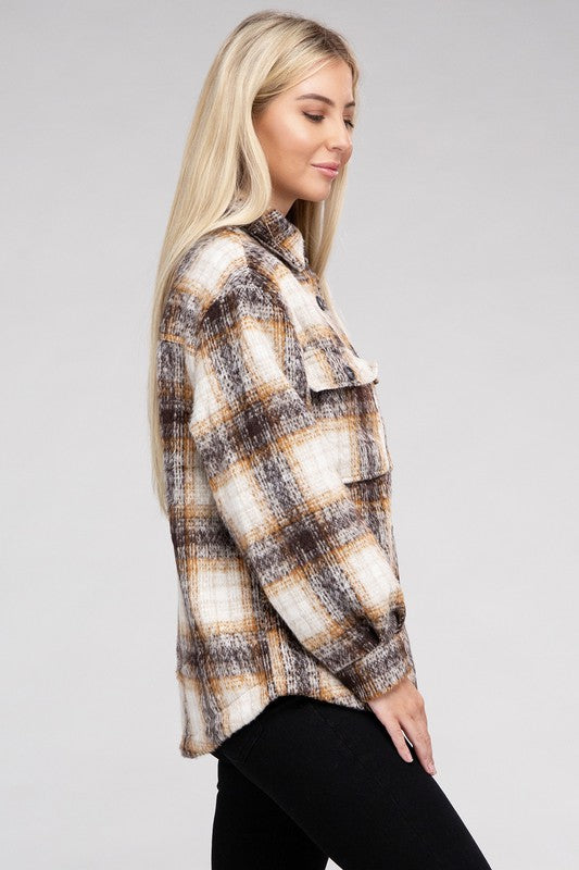 Autumn Spice Cozy Plaid Flannel Shacket