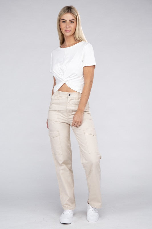 She's the Boss Everyday Wear Elastic-Waist Cargo Pants