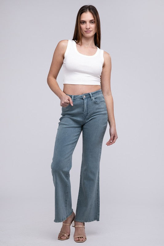 Comfy Cutie Acid Washed Frayed Cutoff Pants