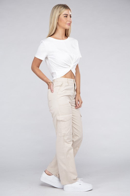 She's the Boss Everyday Wear Elastic-Waist Cargo Pants