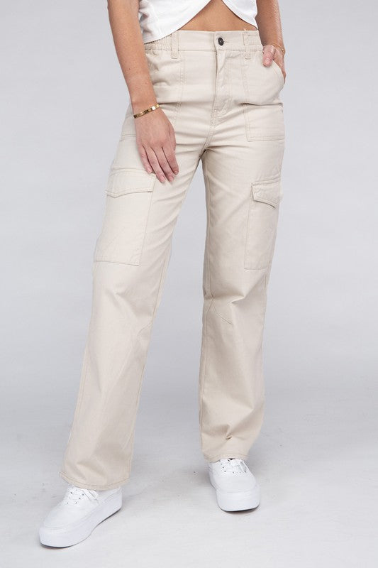 She's the Boss Everyday Wear Elastic-Waist Cargo Pants