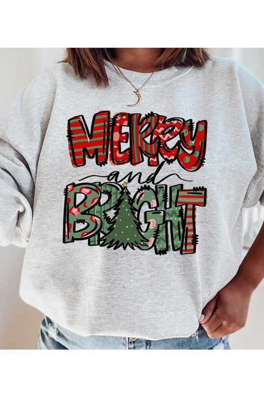 Merry and Bright Holiday Sweatshirt