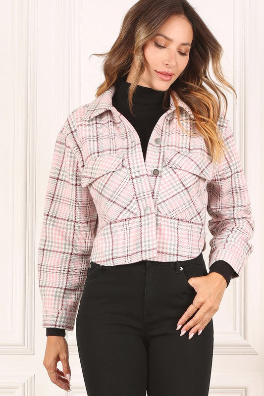 Preppy Passion Plaid crop jacket