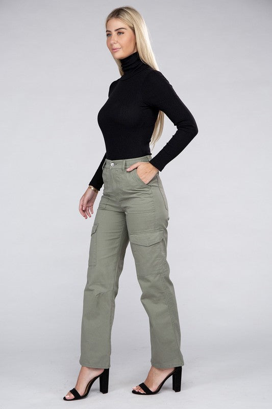 She's the Boss Everyday Wear Elastic-Waist Cargo Pants