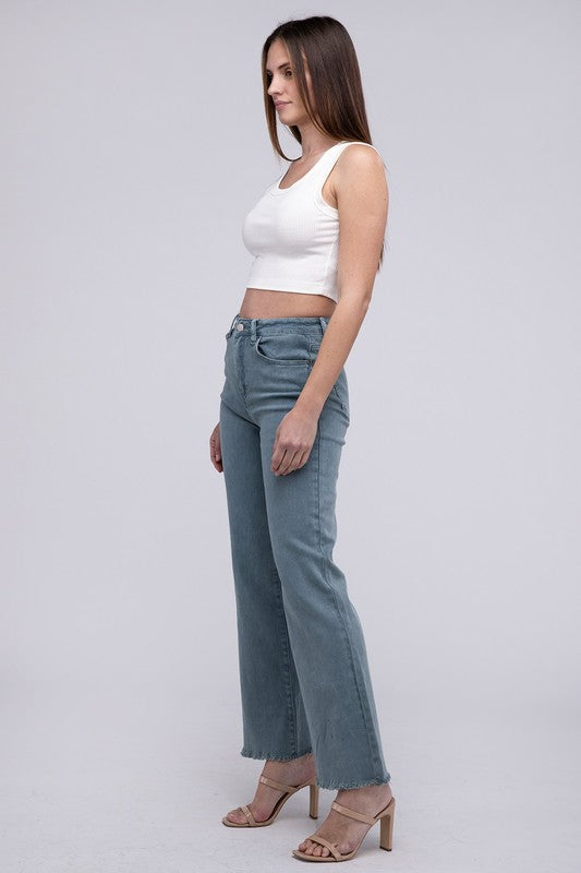 Comfy Cutie Acid Washed Frayed Cutoff Pants