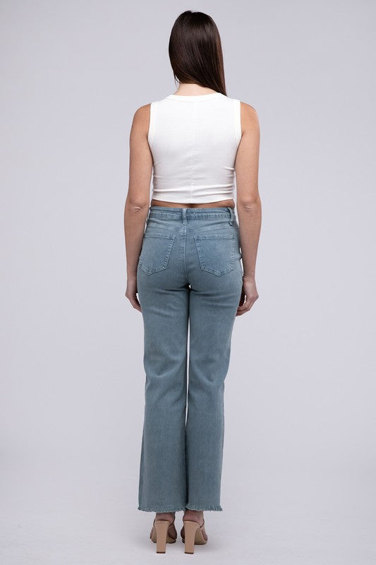 Comfy Cutie Acid Washed Frayed Cutoff Pants